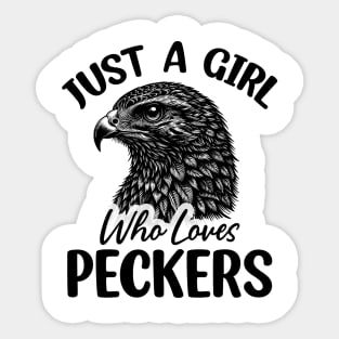 Just-a-Girl-Who-Loves-Peckers-Funny-Woodpecker-Bird-Lover-Gift Sticker